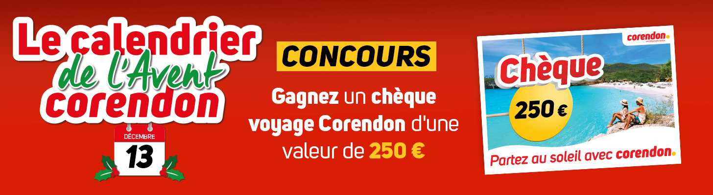 Calendrier de l'avent Corendon 13 décembre