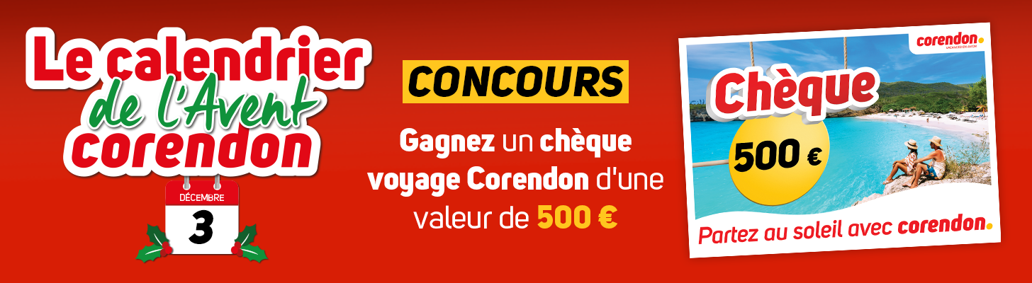 Calendrier de l'avent Corendon 3 décembre