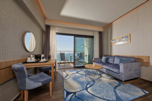 Woonvoorbeeld Preferred Club Deluxe kamer frontaal zeezicht