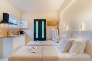 Woonvoorbeeld 2-kamerappartement Deluxe, tuinzicht