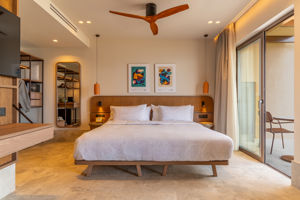 Woonvoorbeeld 2-persoonskamer Loft Standaard Zeezicht met klein zwembad