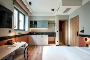 Woonvoorbeeld standaardkamer stadszicht