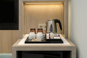 Woonvoorbeeld standaardkamer met of zonder zwembadzicht