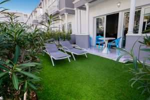 Woonvoorbeeld standaard 2-kamerappartement (1 slaapkamer met privétuin)