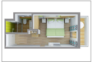 Woonvoorbeeld Standaardkamer