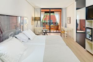 Woonvoorbeeld standaardkamer met tuinzicht