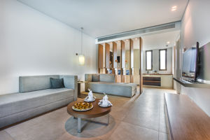 Woonvoorbeeld suite met één slaapkamer