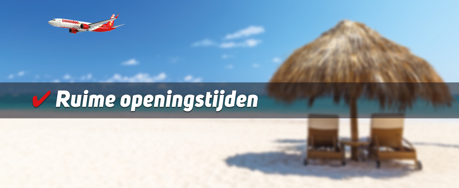 Ruime openingstijden bij Corendon