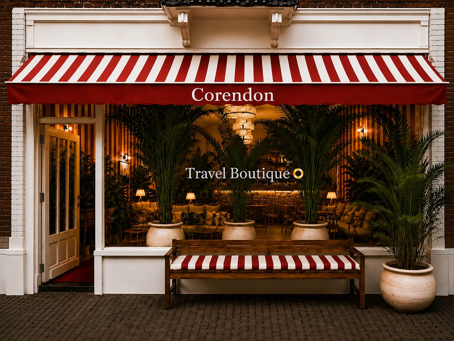 Impressie van de Corendon Travel Boutique aan de Cornelis Schuytstraat in Amsterdam-Zuid